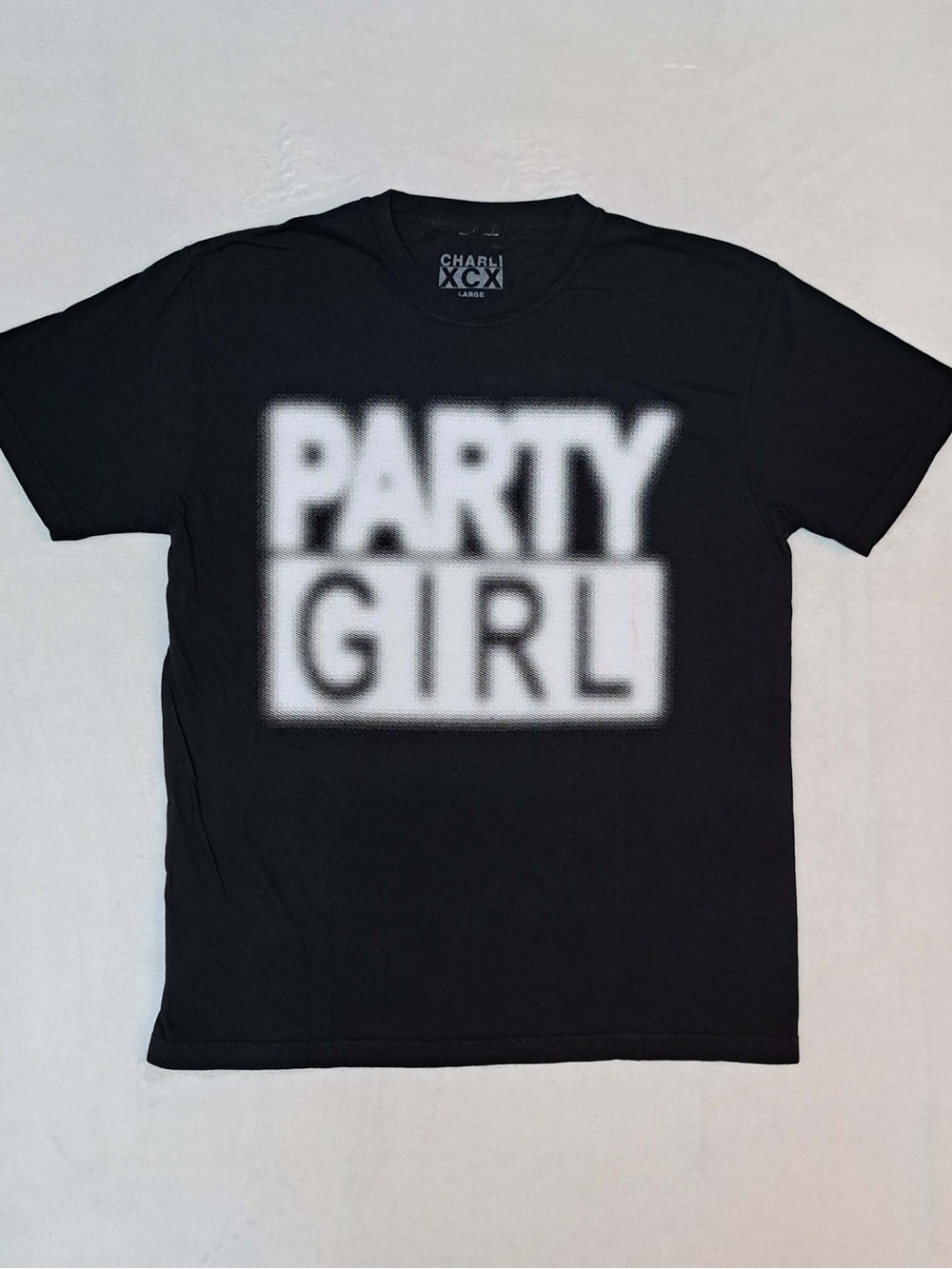 Charli XCX "Party Girl Blur" Tee - Black - Women's Oversized LARGE